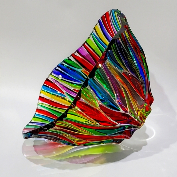 Spectacular 10 1/2" Due Zeta Zecchin Venetian / Murano Art Glass Bowl - Picture 11 of 16